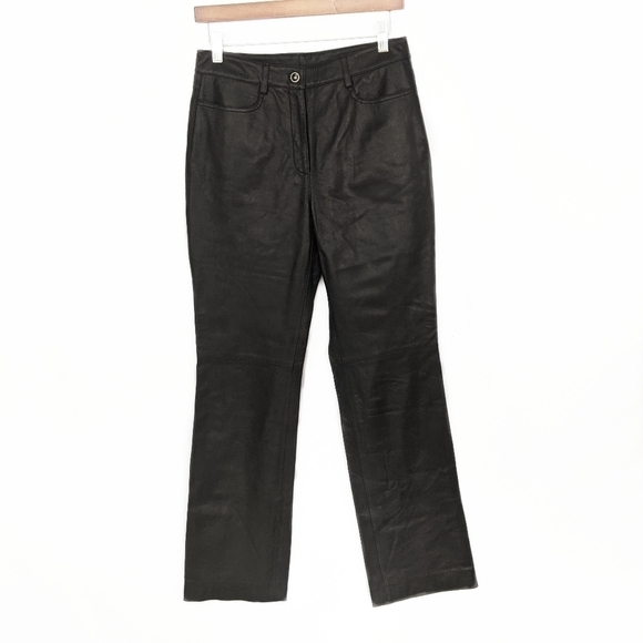 Etcetra Size 4 Leather Pants - Picture 1 of 7